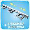 Держатель для швабр Hausmann Mop Holder 41x6x4,2 см, цвет серый Держатель для швабр Hausmann Mop Holder 41x6x4,2 см, цвет серый