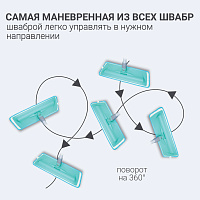 Швабра для влажной уборки с телескопической ручкой Hausmann Classic Home